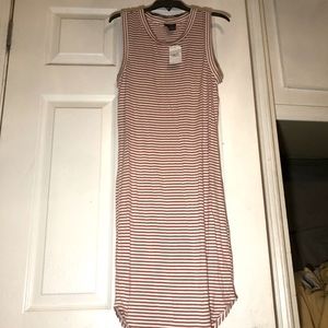 rue 21, white and red sleeveless striped dress